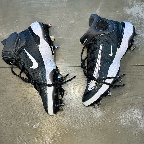 Nike Alpha Huarache Black White Metal Baseball Cleats Men’s 7 NWOB
